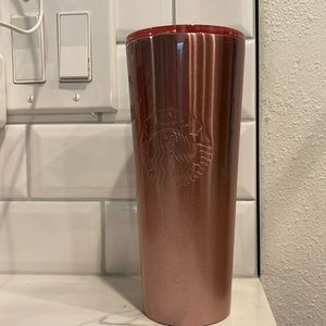Ombré rose gold Starbucks tumbler